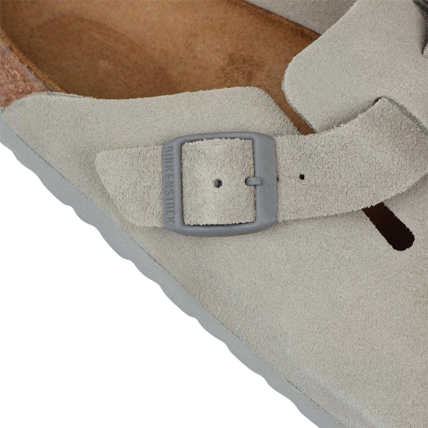 Stone - Lifestyle - Birkenstock Womens-Ladies Boston Suede Clogs