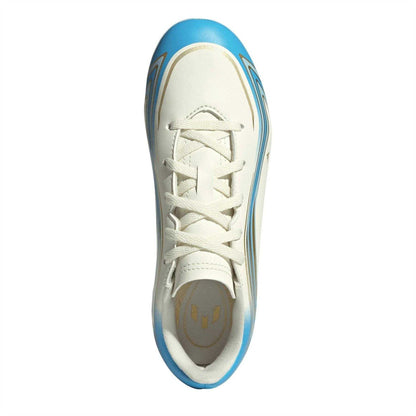 Cream-Blue-Gold - Lifestyle - Adidas Childrens-Kids F50 Lionel Messi Firm Ground Football Boots