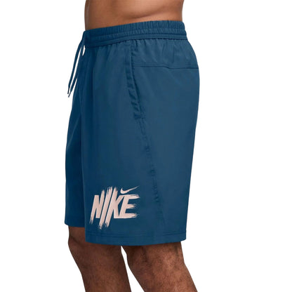Blue - Side - Nike Mens Form Dri-FIT Relaxed Fit Shorts