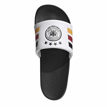 White-Black-Gold - Pack Shot - Adidas Mens Germany DFB Sliders