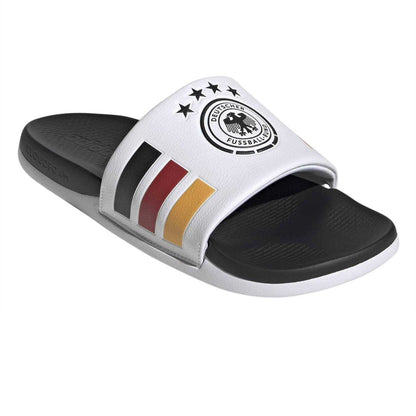 White-Black-Gold - Close up - Adidas Mens Germany DFB Sliders