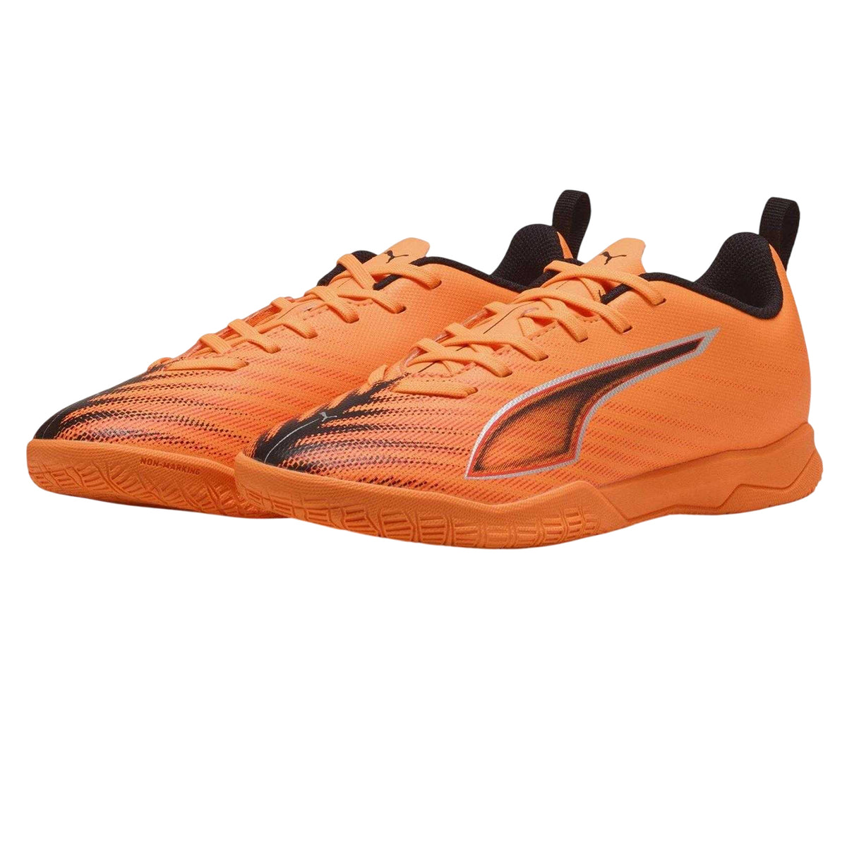 Fire Red - Pack Shot - Puma Childrens-Kids Ultra 6 Play Indoor Football Shoes