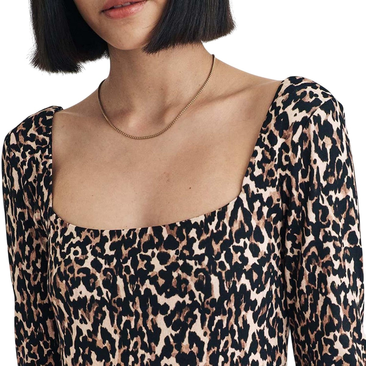 Brown - Side - Nobody´s Child Womens-Ladies Aidie Leopard Print Midi Dress