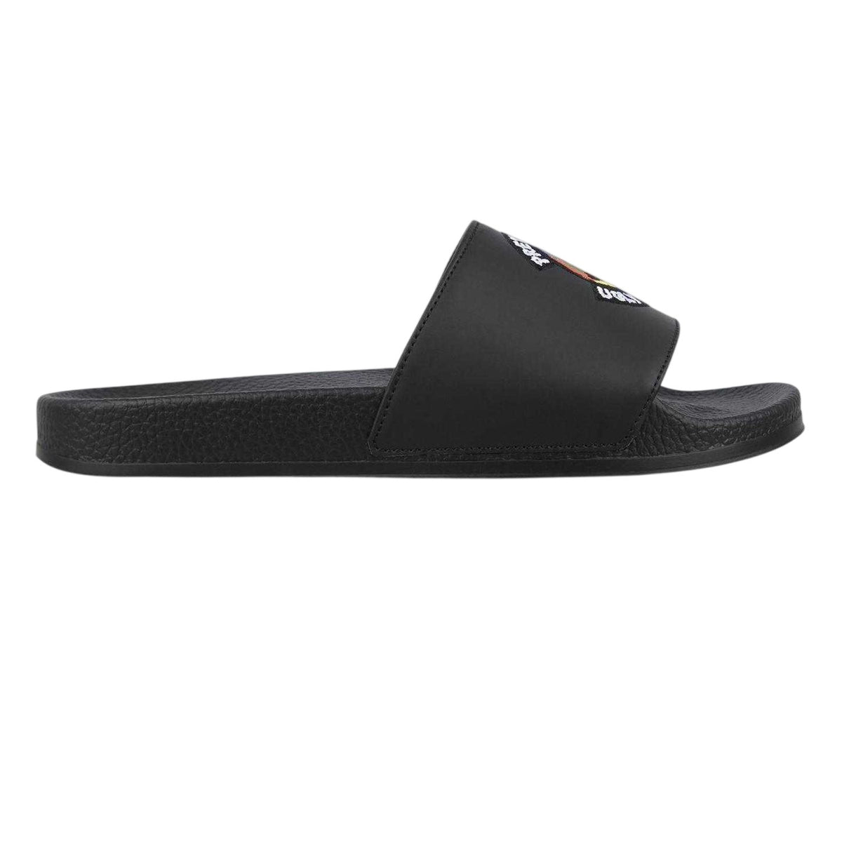 Black - Front - Pretty Boy Ugly World Mens Wide Strap Sliders