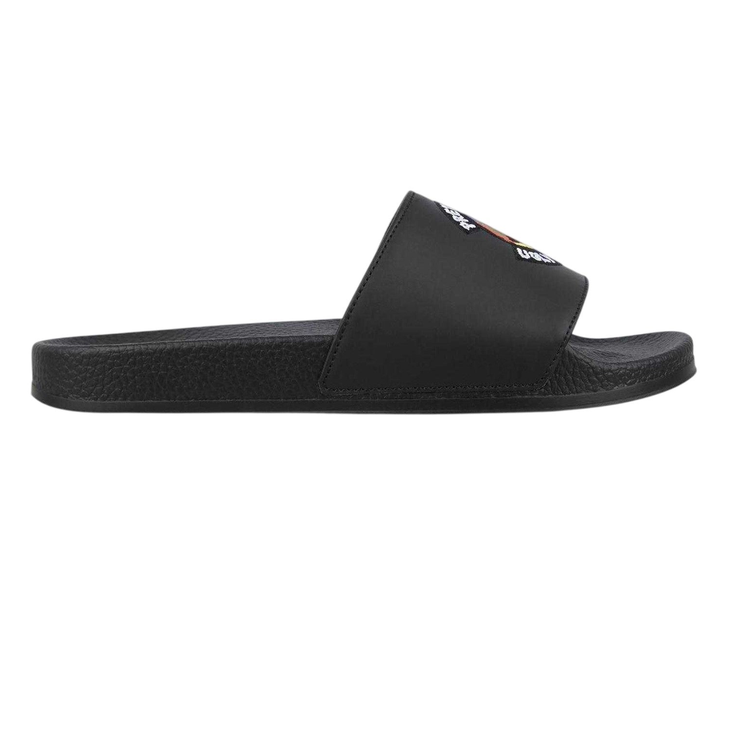 Black - Front - Pretty Boy Ugly World Mens Wide Strap Sliders