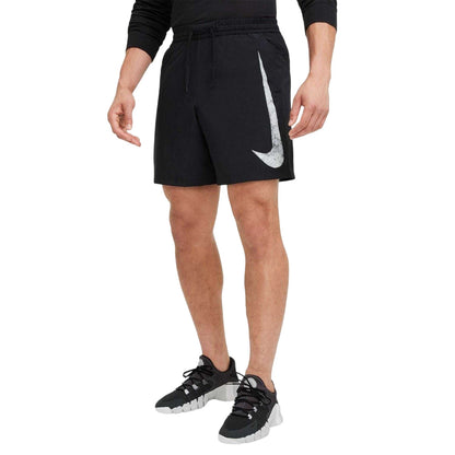 Black-White - Lifestyle - Nike Mens DF Form Swoosh Running Shorts