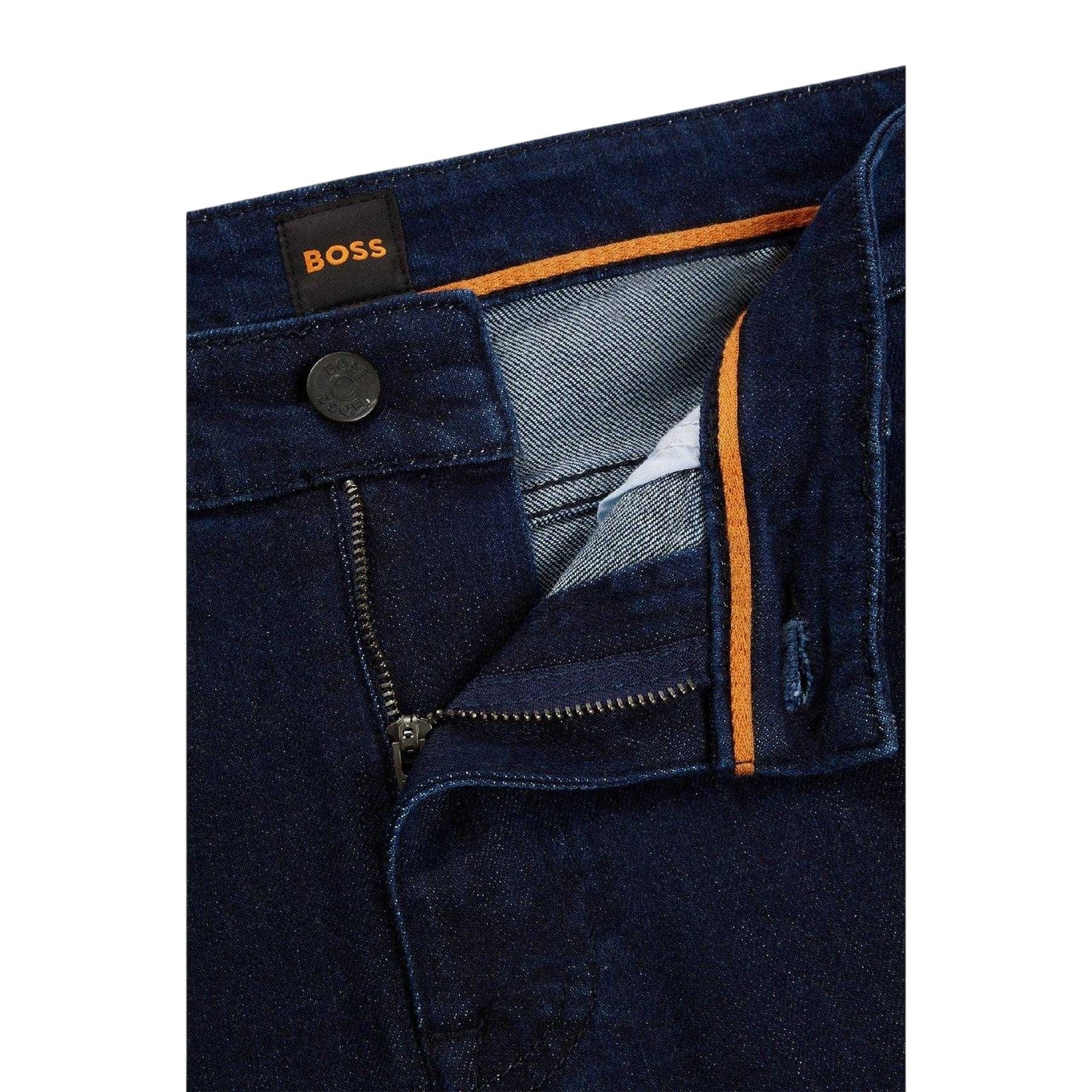 Navy - Side - Hugo Boss Mens Delaware BC Slim Jeans