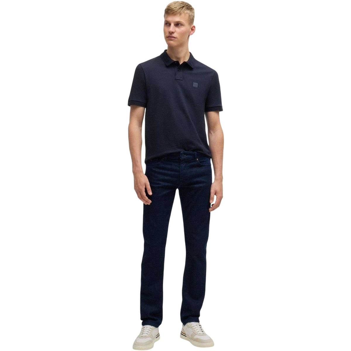 Navy - Pack Shot - Hugo Boss Mens Delaware BC Slim Jeans