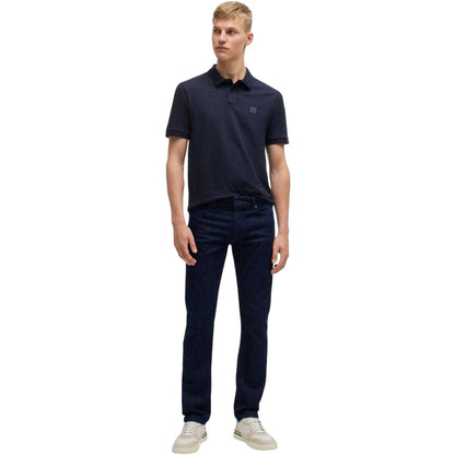 Navy - Pack Shot - Hugo Boss Mens Delaware BC Slim Jeans