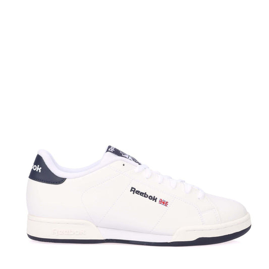 White-Navy - Front - Reebok Mens NPC II SYN Trainers