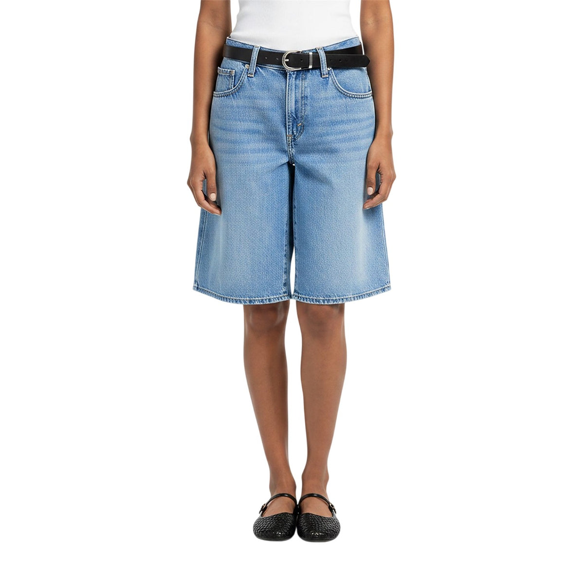 We Did It - Lifestyle - Levis Womens-Ladies Dad Denim Baggy Shorts
