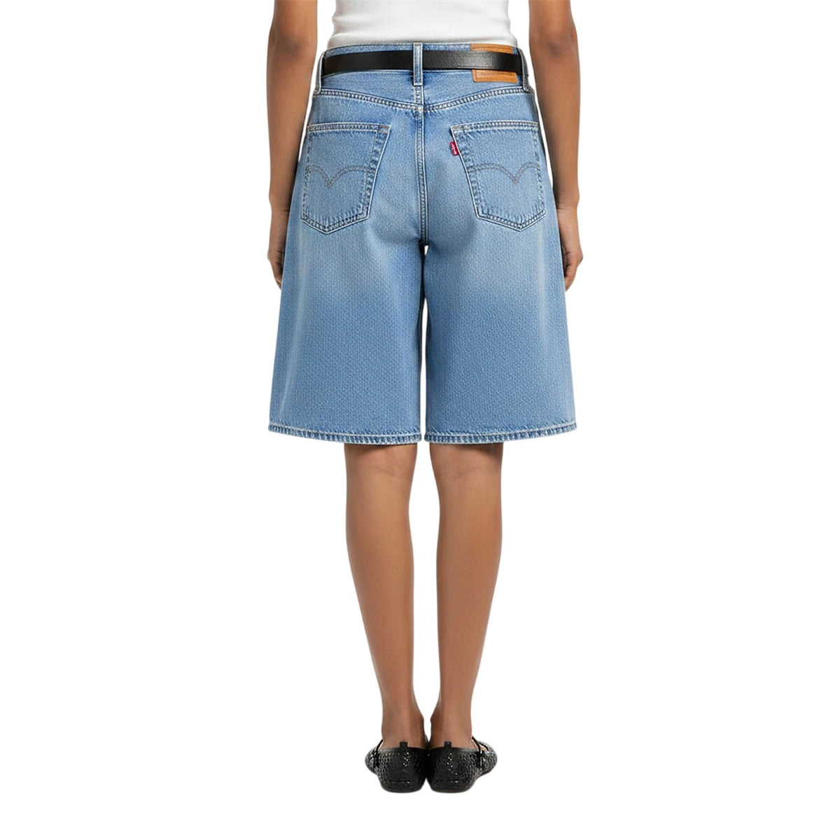 We Did It - Pack Shot - Levis Womens-Ladies Dad Denim Baggy Shorts