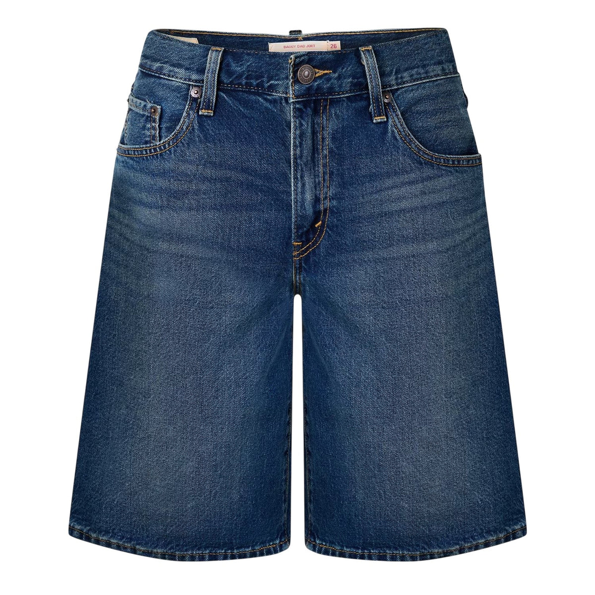 Hinged Heart - Front - Levis Womens-Ladies Dad Denim Baggy Shorts