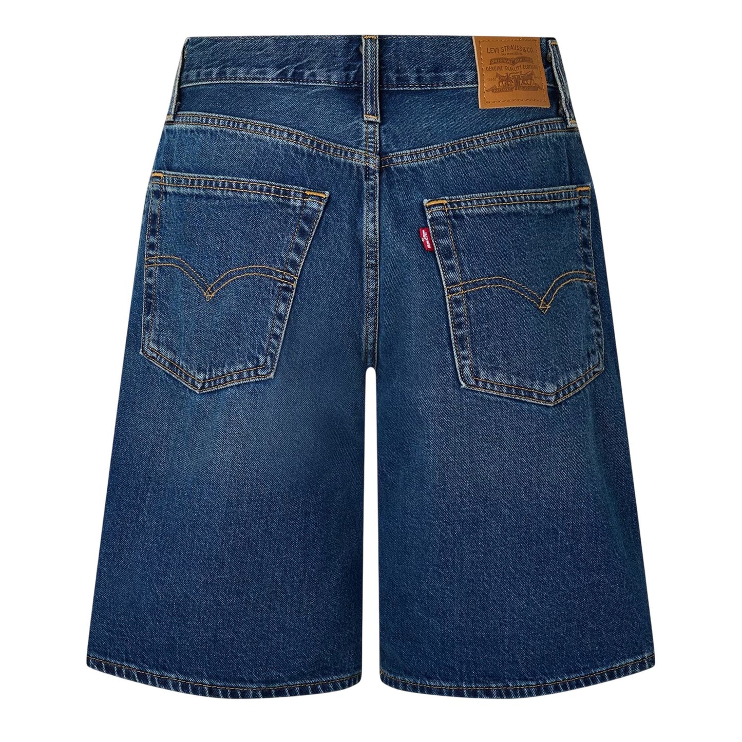 Hinged Heart - Back - Levis Womens-Ladies Dad Denim Baggy Shorts