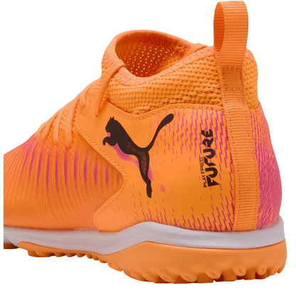 Hot Red-Black - Close up - Puma Childrens-Kids Future 8 Match Astro Turf Trainers