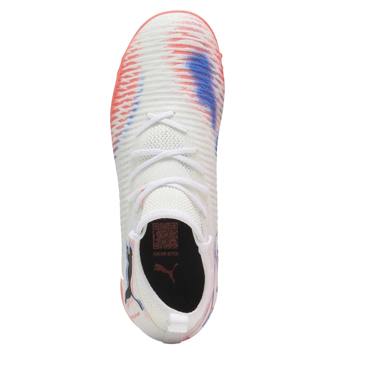 White-Black-Glowing Red - Lifestyle - Puma Childrens-Kids Future 8 Match Astro Turf Trainers