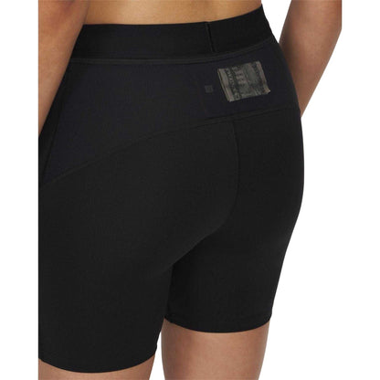 Black - Side - Under Armour Womens-Ladies Trail Running Shorts