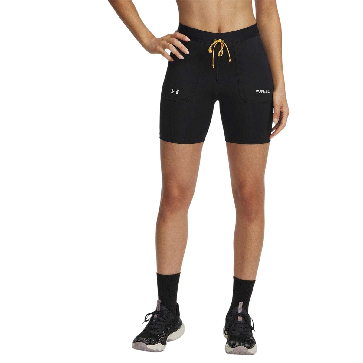 Black - Lifestyle - Under Armour Womens-Ladies Trail Running Shorts