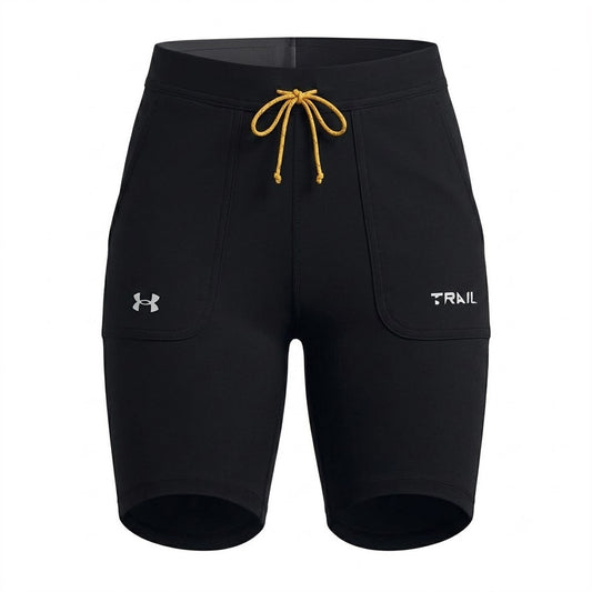 Black - Front - Under Armour Womens-Ladies Trail Running Shorts