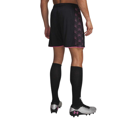 Black-Pink - Back - Under Armour Mens Challenger Novelty Football Shorts