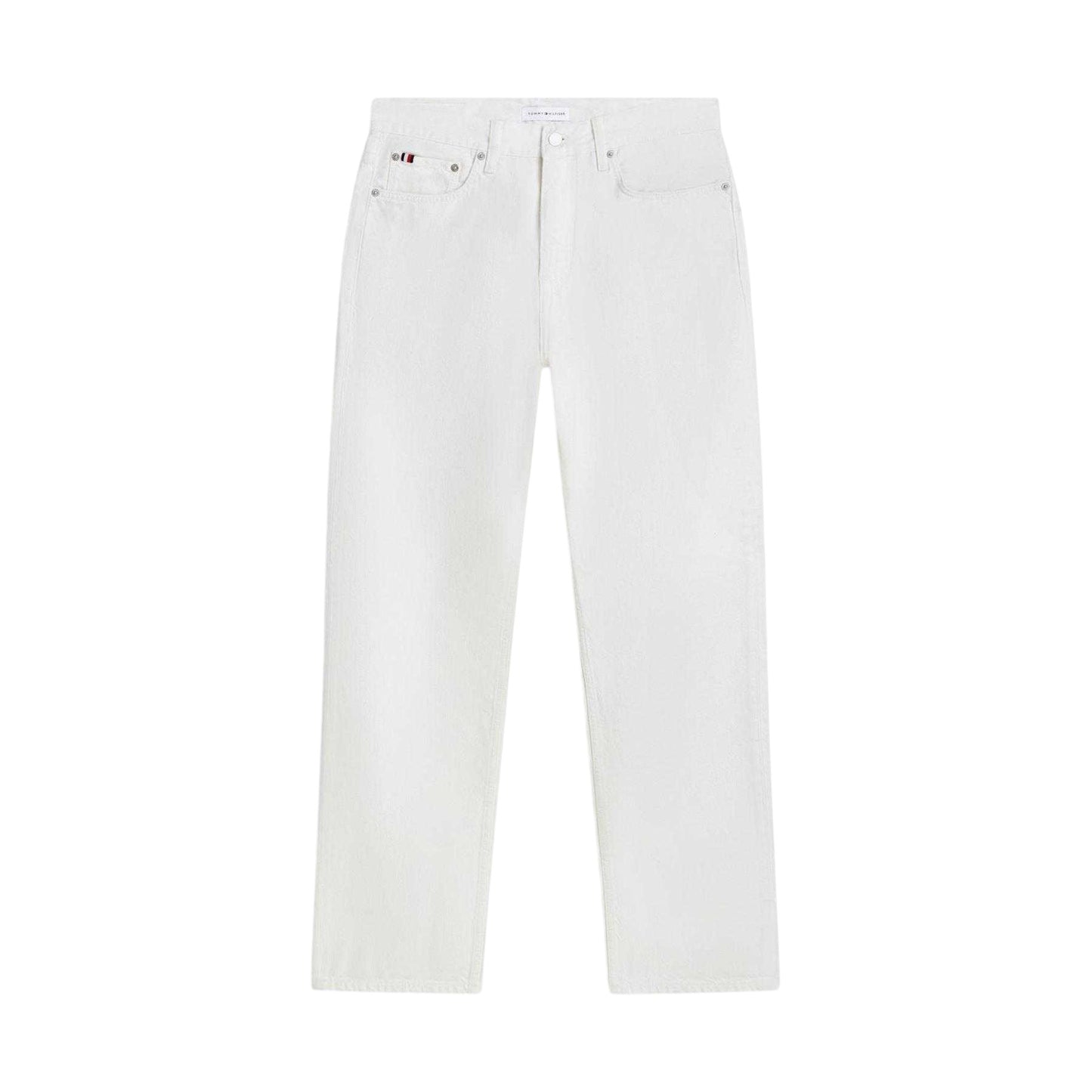 White - Front - Tommy Hilfiger Mens Denim Straight Leg Jeans