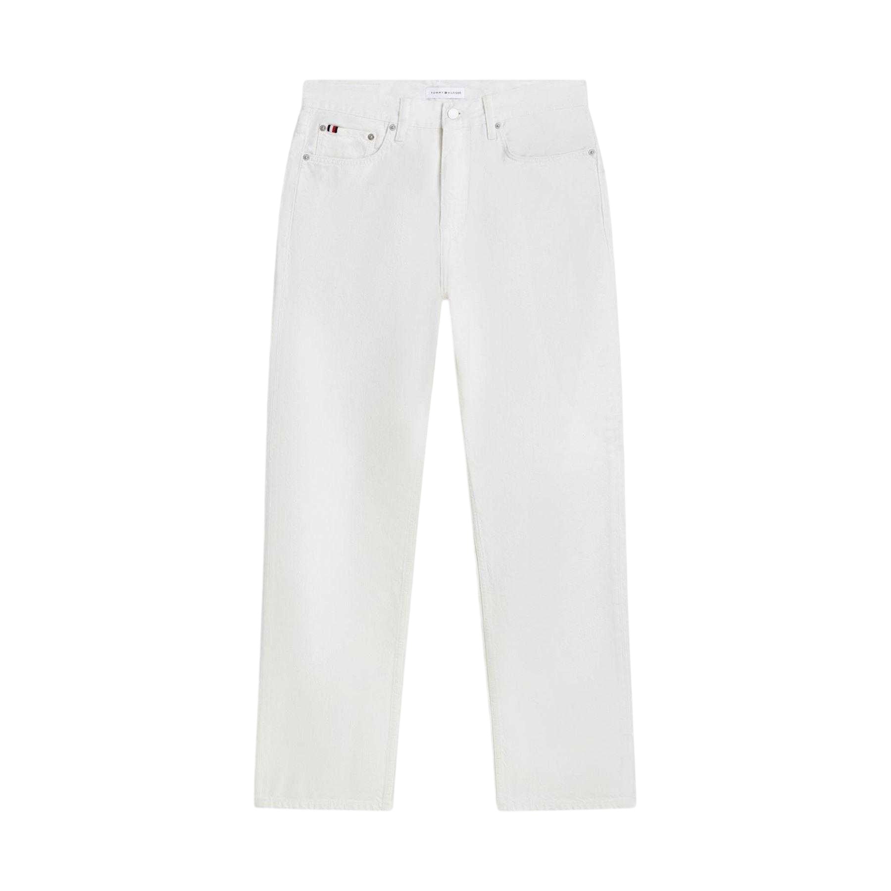 White - Front - Tommy Hilfiger Mens Denim Straight Leg Jeans