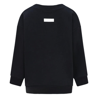 Black - Back - Blank Essentials Boys Crew Neck Sweatshirt