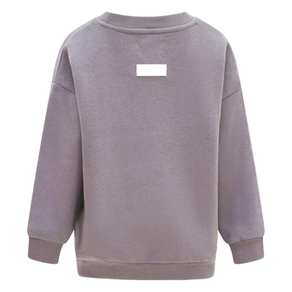 Grey - Back - Blank Essentials Boys Crew Neck Sweatshirt