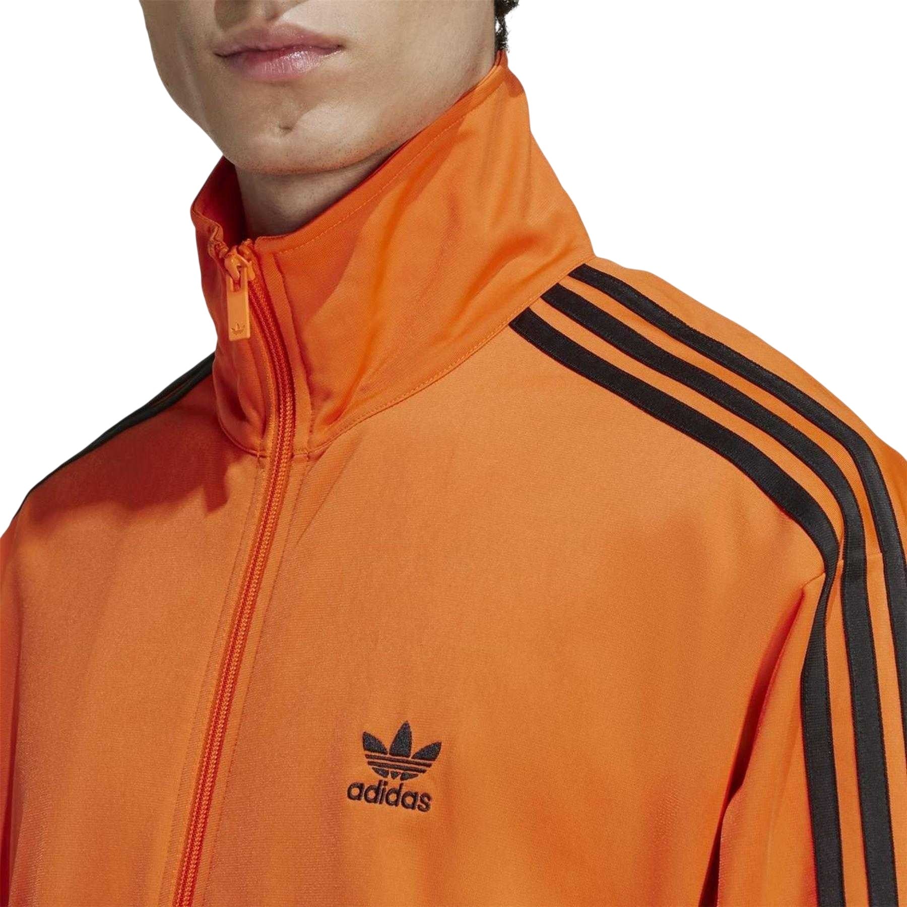 Orange - Side - Adidas Mens Firebird Embroidered Logo Track Top