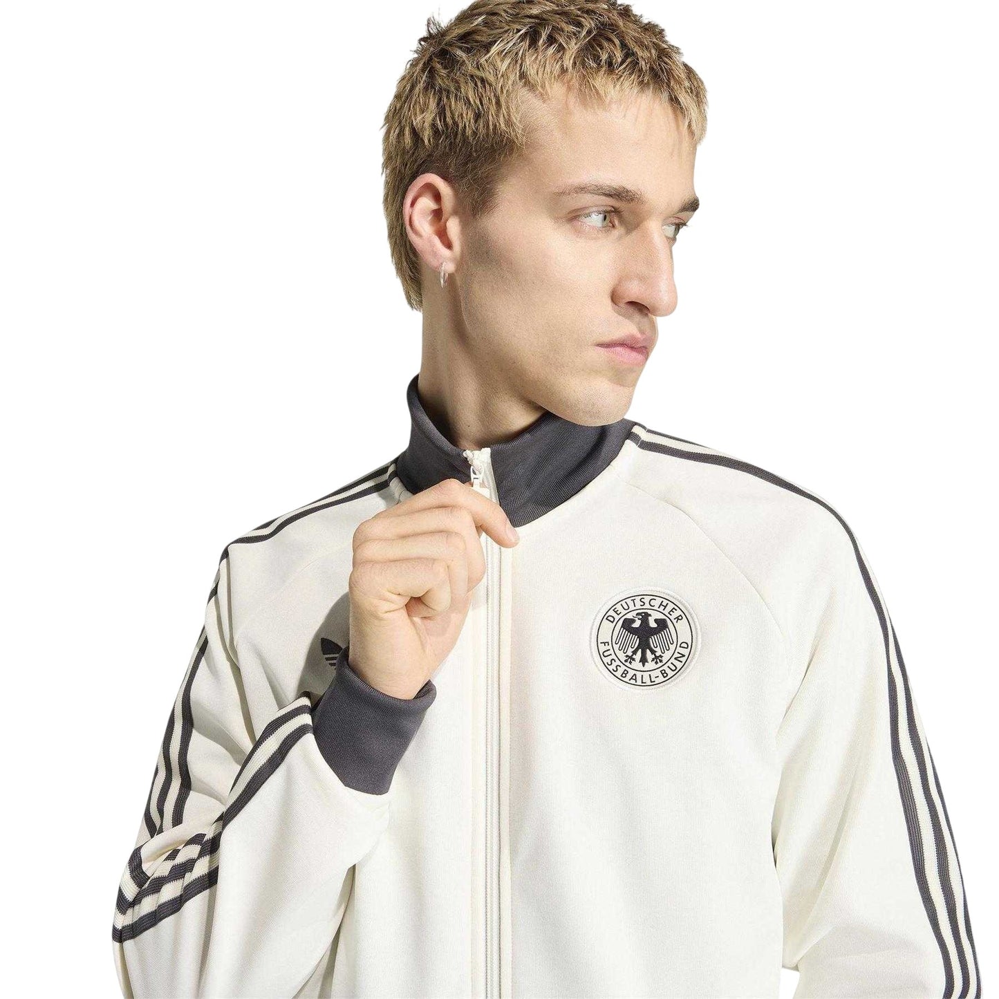 White-Black - Side - Adidas Mens World Cup Germany DFB Track Top