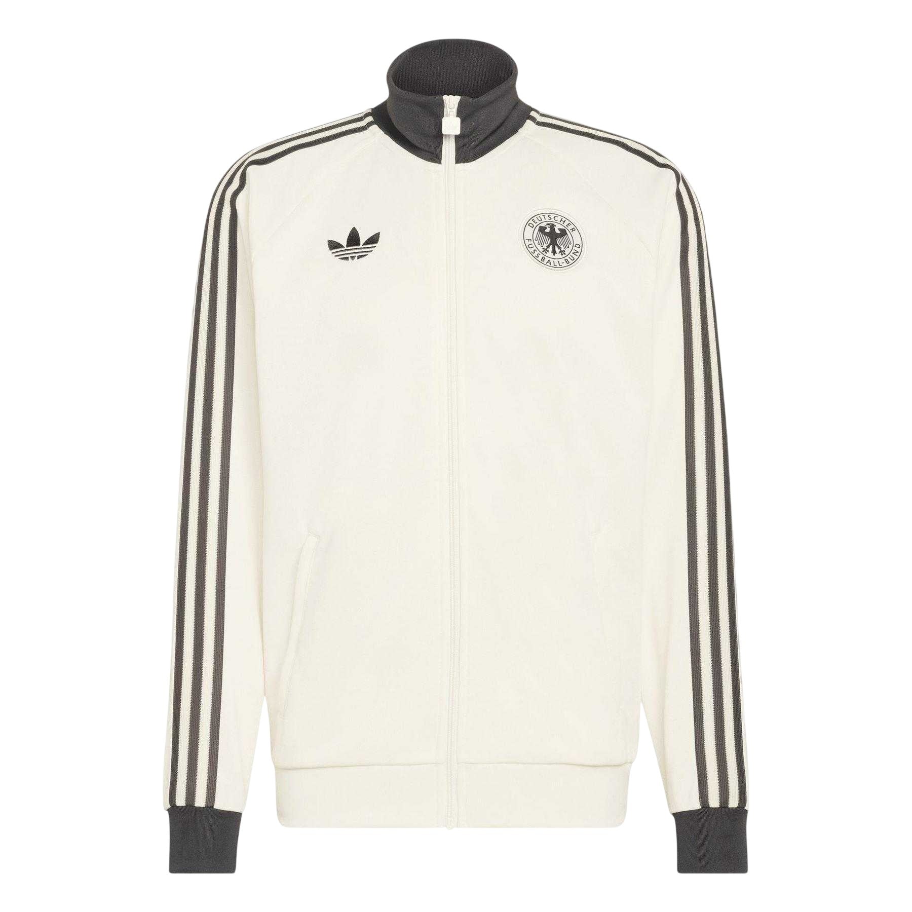 White-Black - Front - Adidas Mens World Cup Germany DFB Track Top