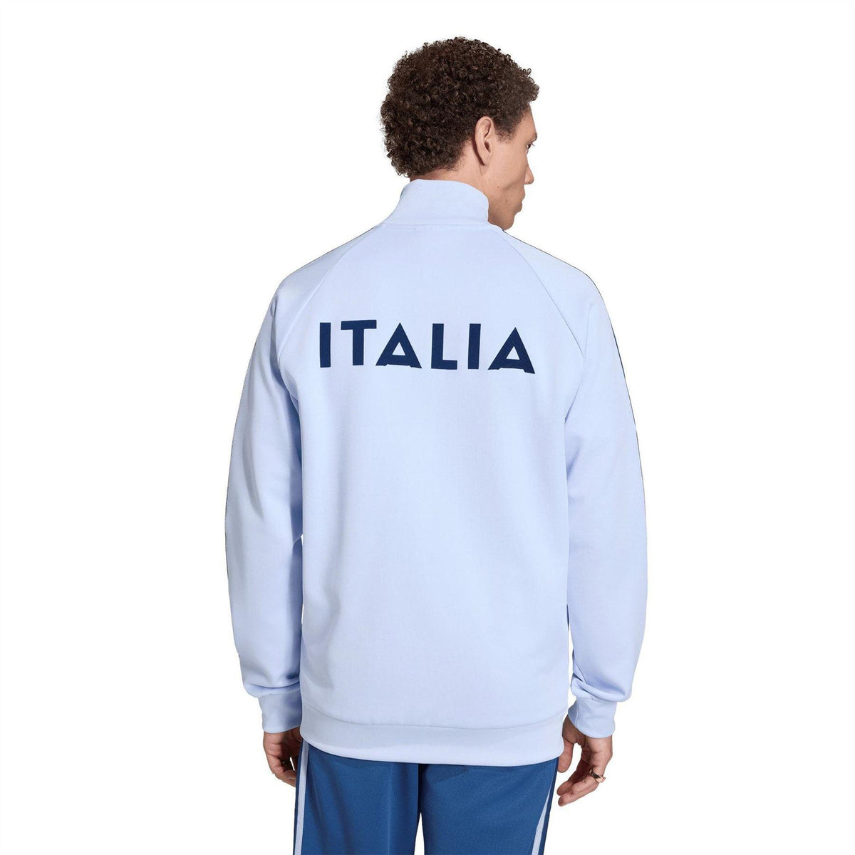 Blue-White - Back - Adidas Mens World Cup Italy Polyester Track Top