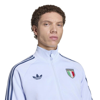 Blue-White - Lifestyle - Adidas Mens World Cup Italy Polyester Track Top