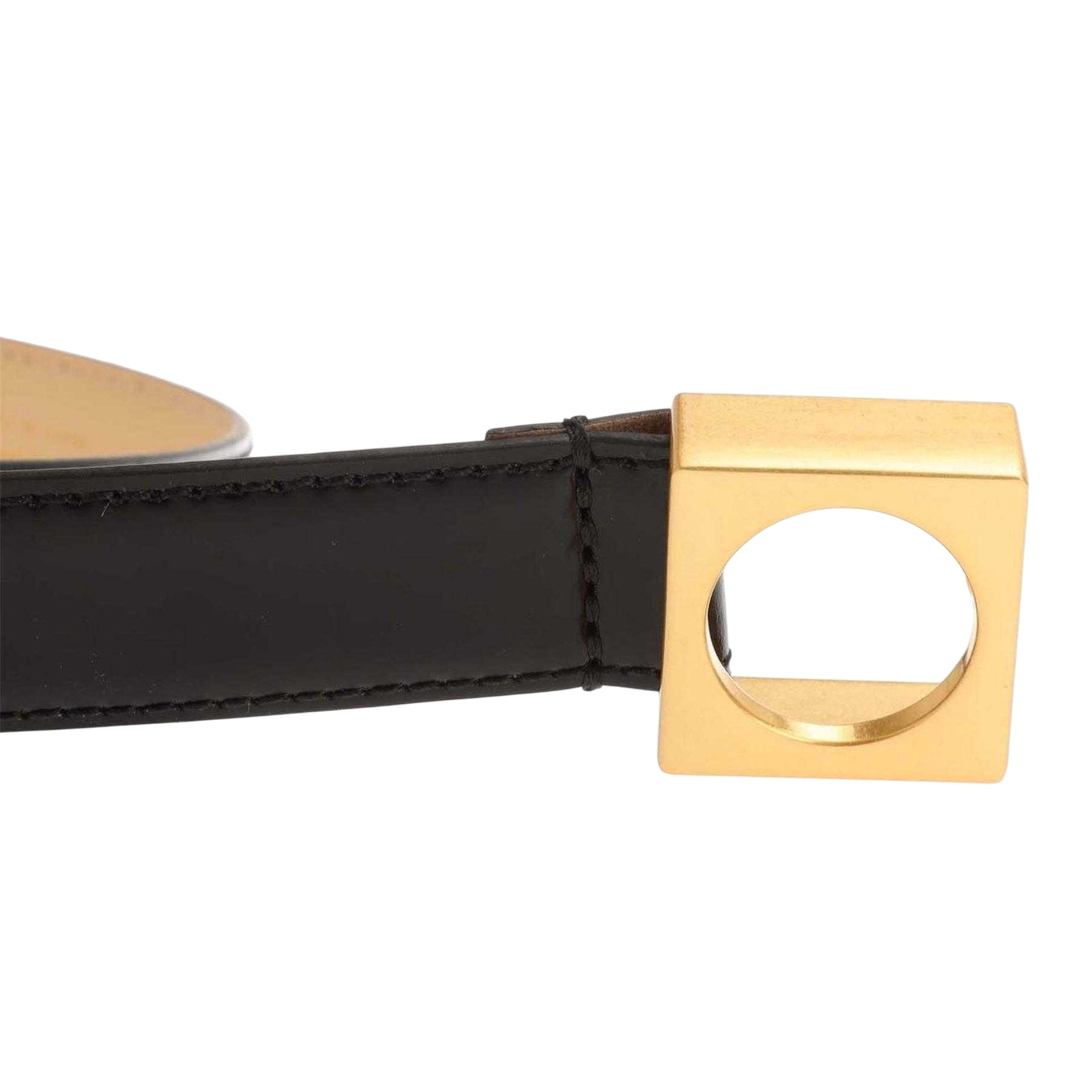 Black - Back - Emporio Armani EA7 Womens-Ladies Leather Belt