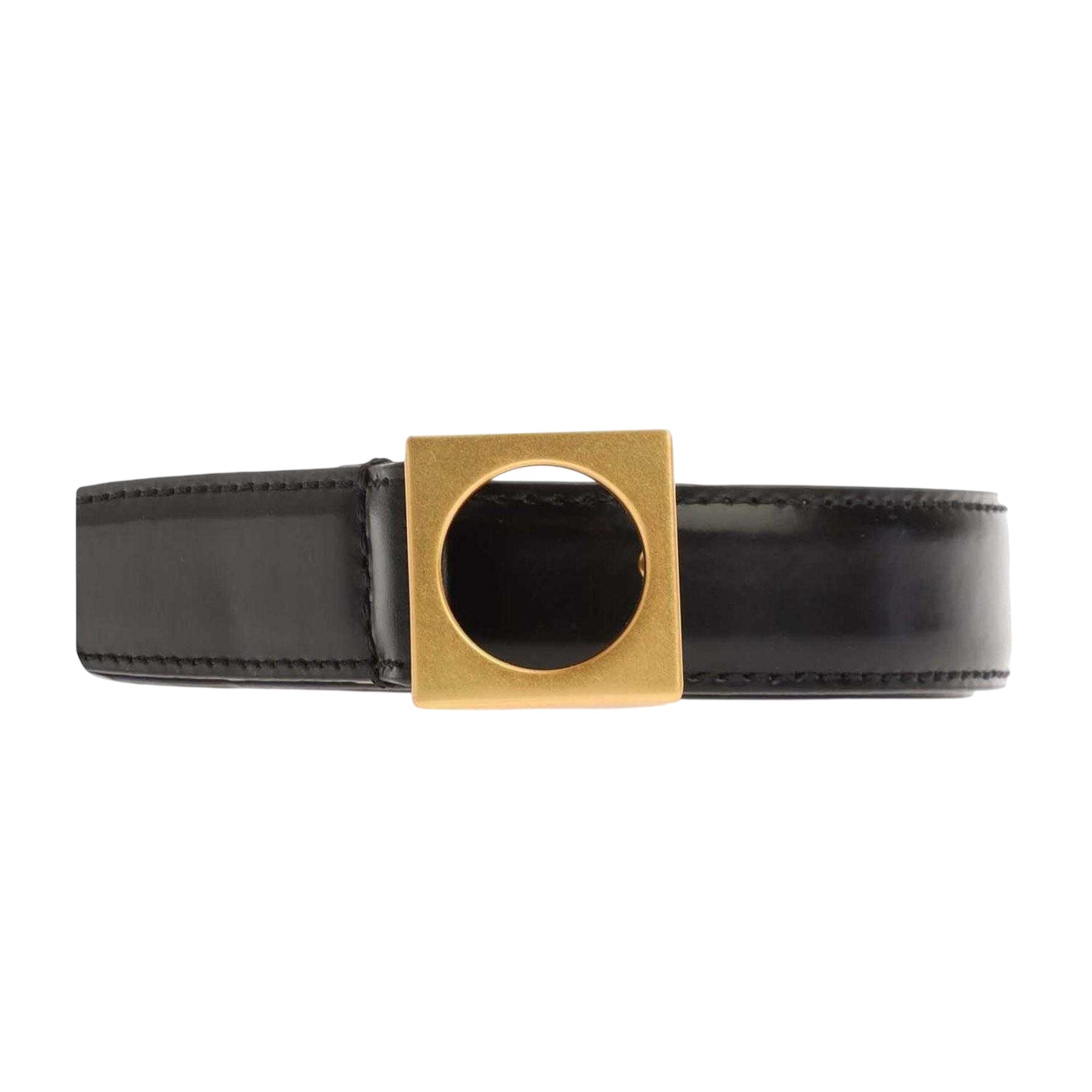 Black - Front - Emporio Armani EA7 Womens-Ladies Leather Belt