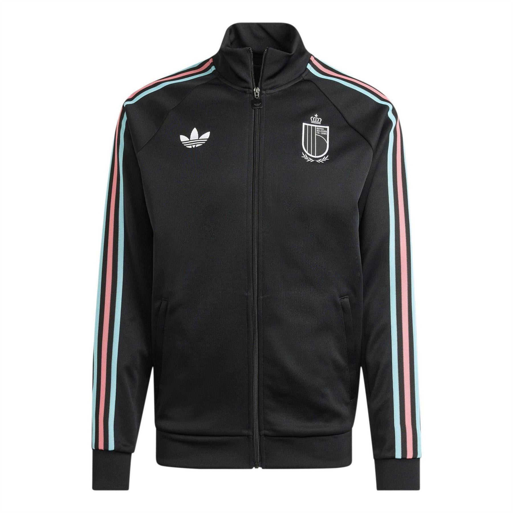 Black-Red - Front - Adidas Mens FIFA World Cup 2026 Belgium Track Top