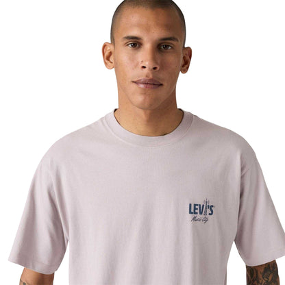 Cloud Grey - Side - Levis Mens Music City Short-Sleeved T-Shirt