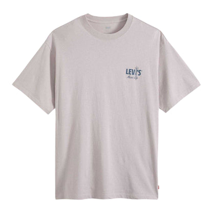 Cloud Grey - Front - Levis Mens Music City Short-Sleeved T-Shirt