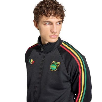 Black-Yellow - Side - Adidas Mens 2026 Jamaica Regular Tracksuit Top
