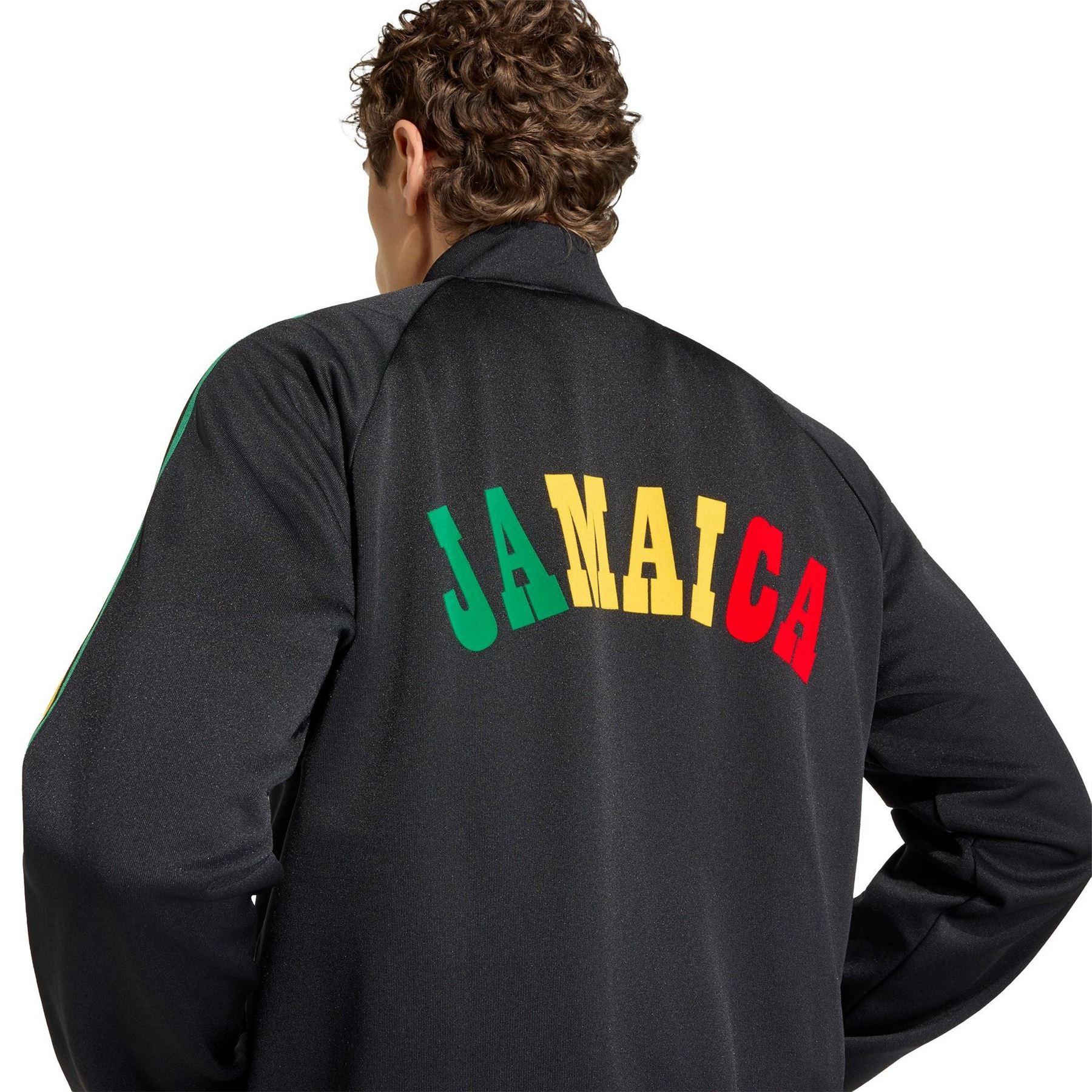 Black-Yellow - Lifestyle - Adidas Mens 2026 Jamaica Regular Tracksuit Top