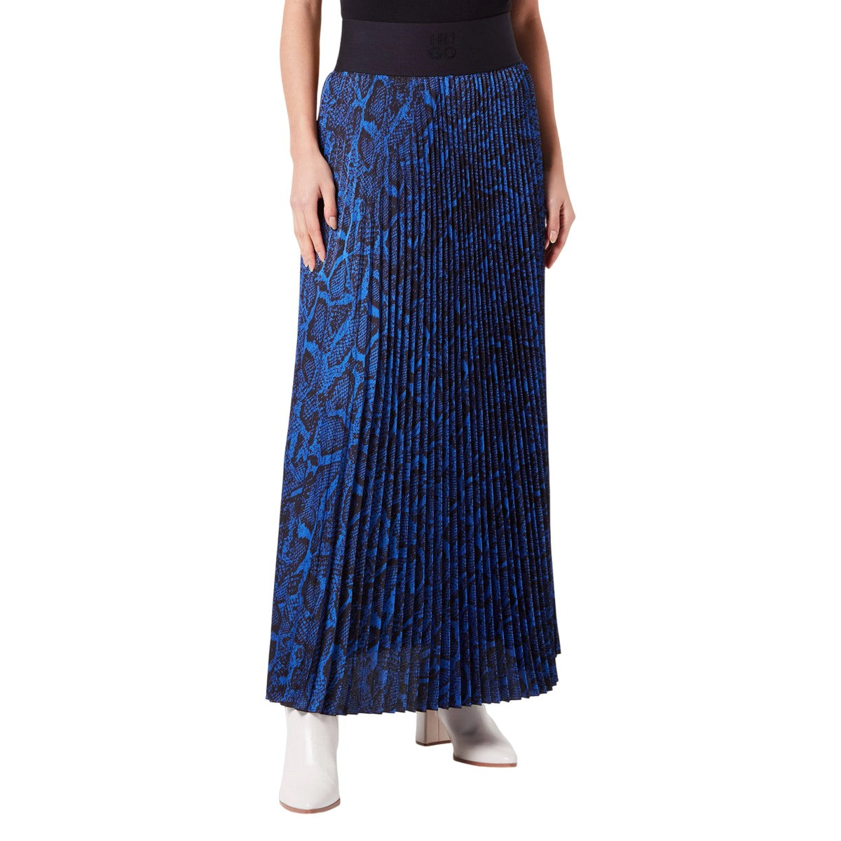Blue - Lifestyle - Hugo Womens-Ladies Regiani-1 Jersey Skirt