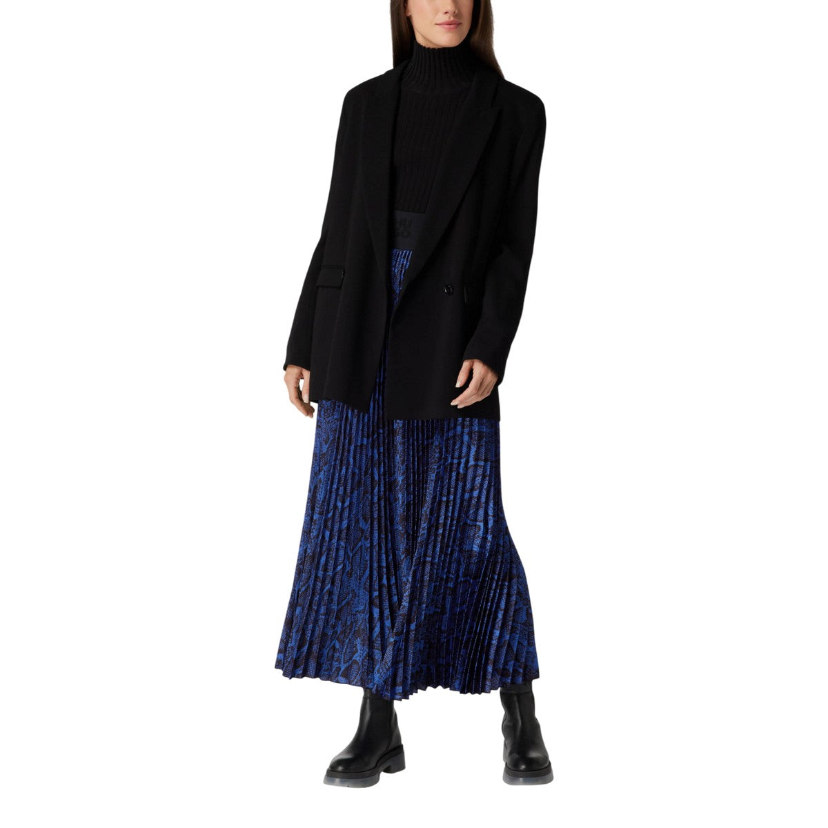 Blue - Close up - Hugo Womens-Ladies Regiani-1 Jersey Skirt