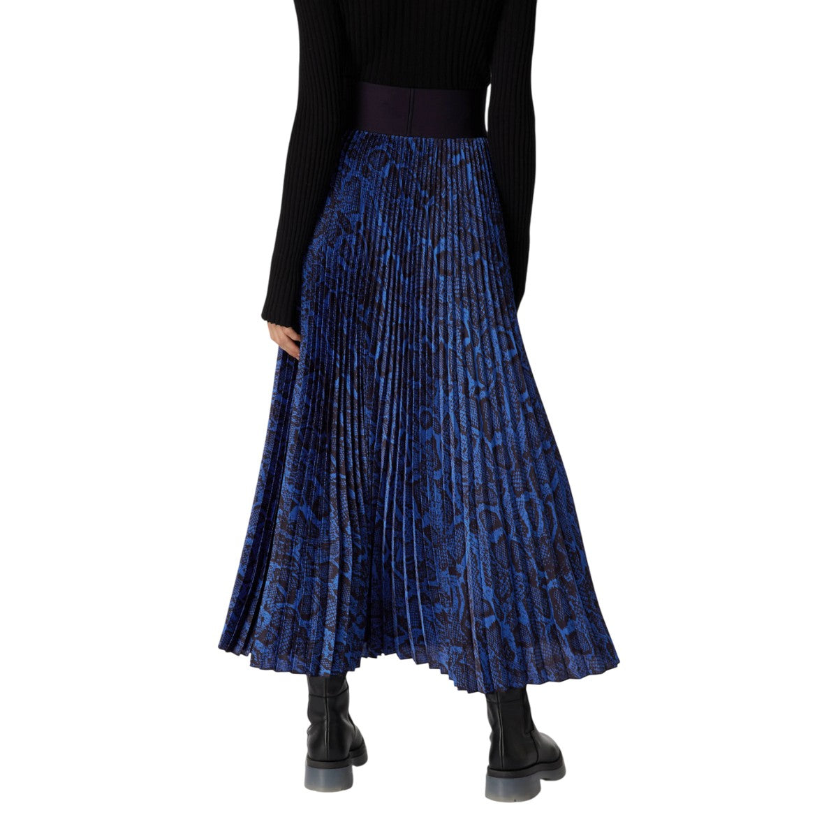 Blue - Back - Hugo Womens-Ladies Regiani-1 Jersey Skirt