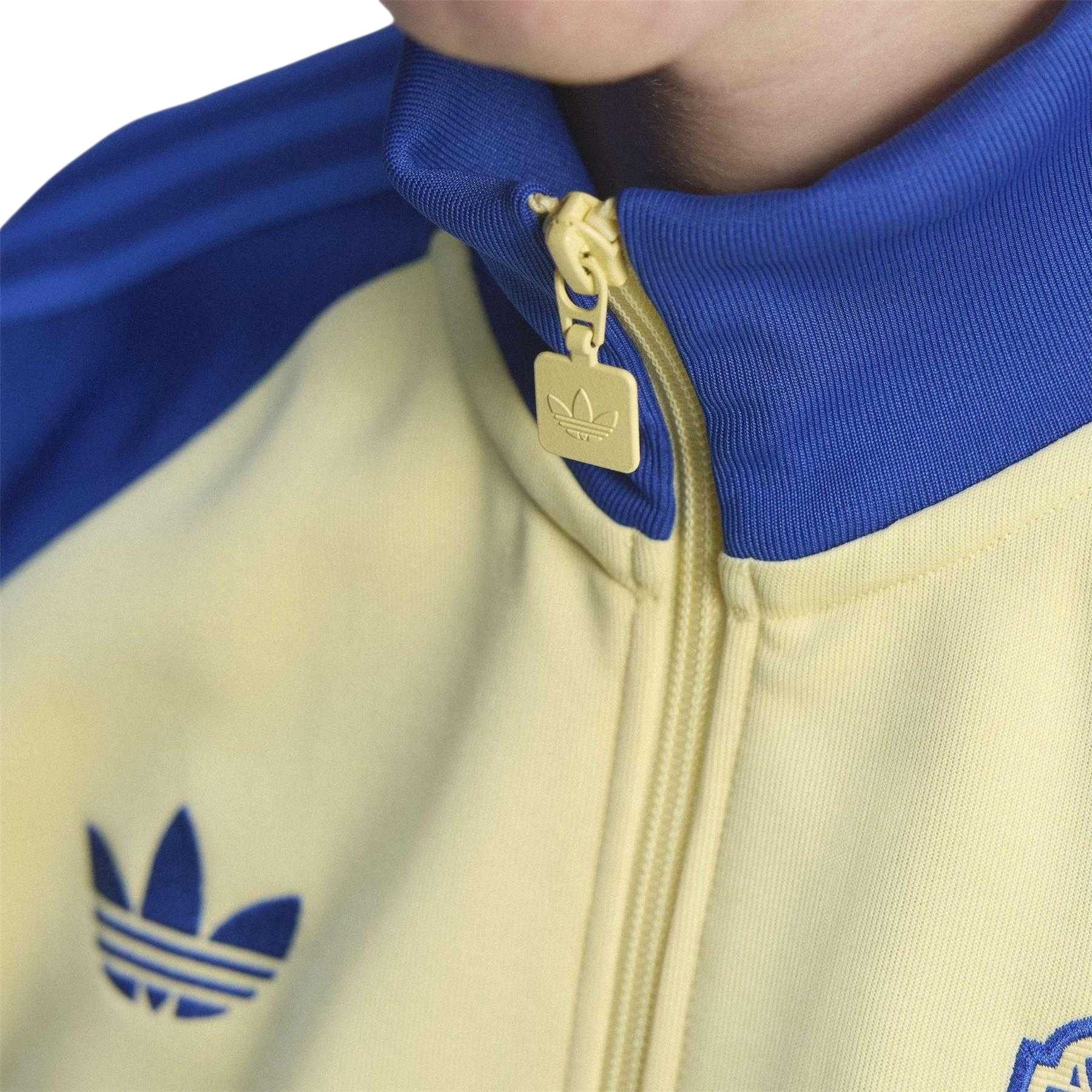 Yellow-Blue - Back - Adidas Mens World Cup Sweden Relaxed Fit Track Top
