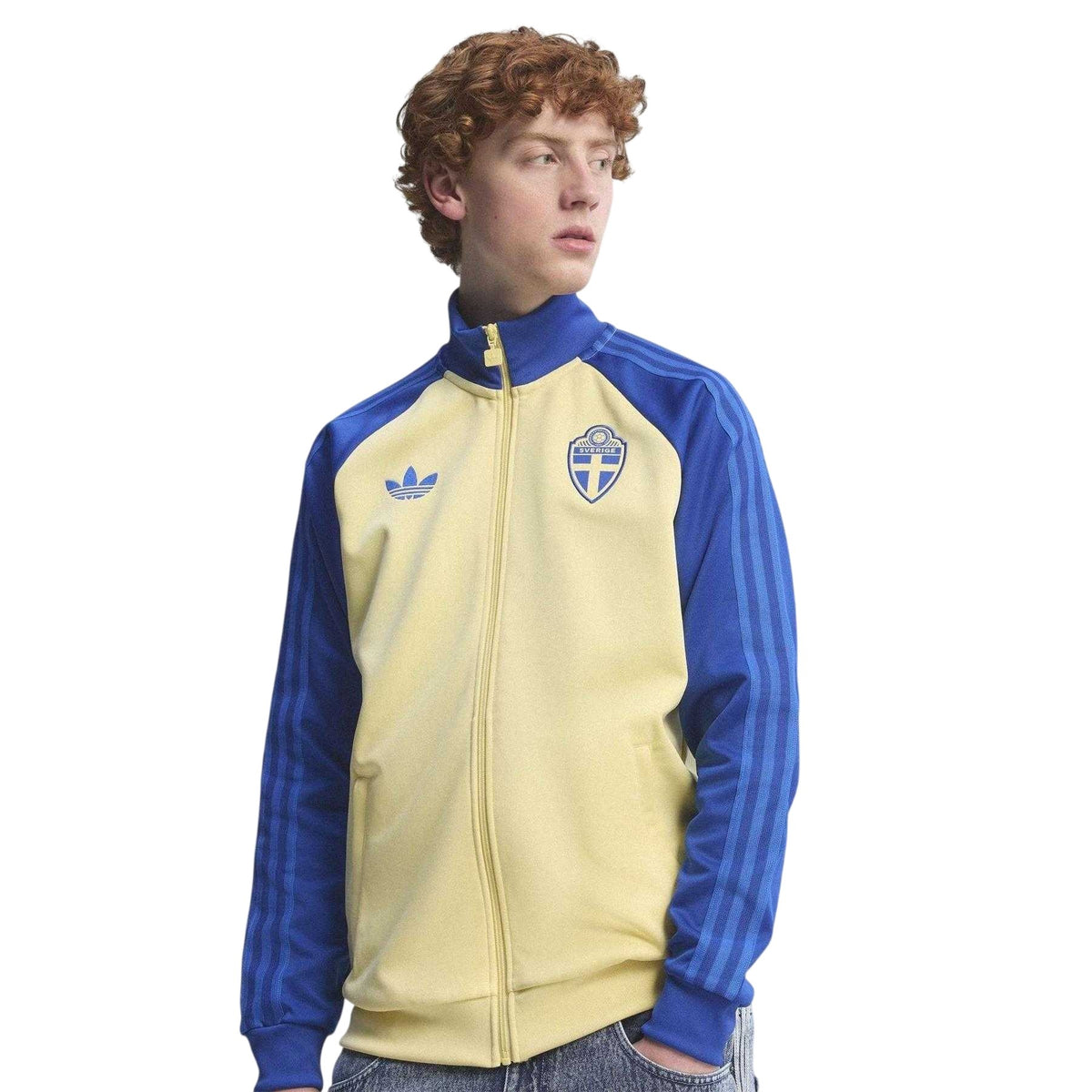 Yellow-Blue - Lifestyle - Adidas Mens World Cup Sweden Relaxed Fit Track Top