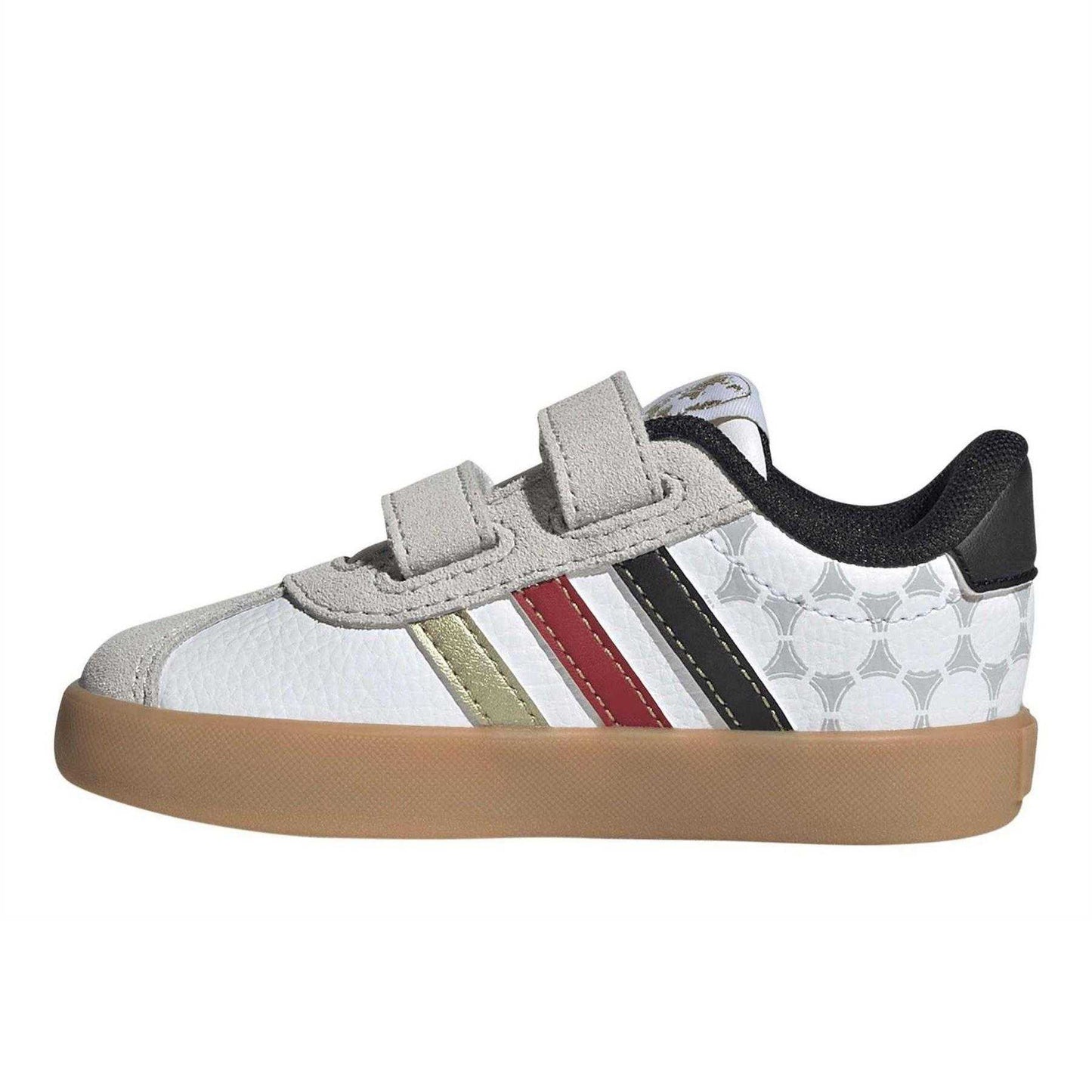 White - Side - Adidas Childrens-Kids VL Court 3.0 Trainers