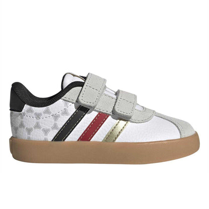 White - Front - Adidas Childrens-Kids VL Court 3.0 Trainers