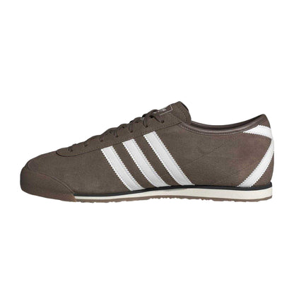 Clay Strata - Side - Adidas Mens Italia 3 Stripes Leather Trainers