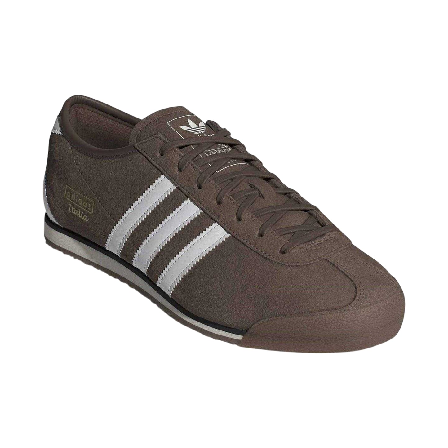 Clay Strata - Pack Shot - Adidas Mens Italia 3 Stripes Leather Trainers