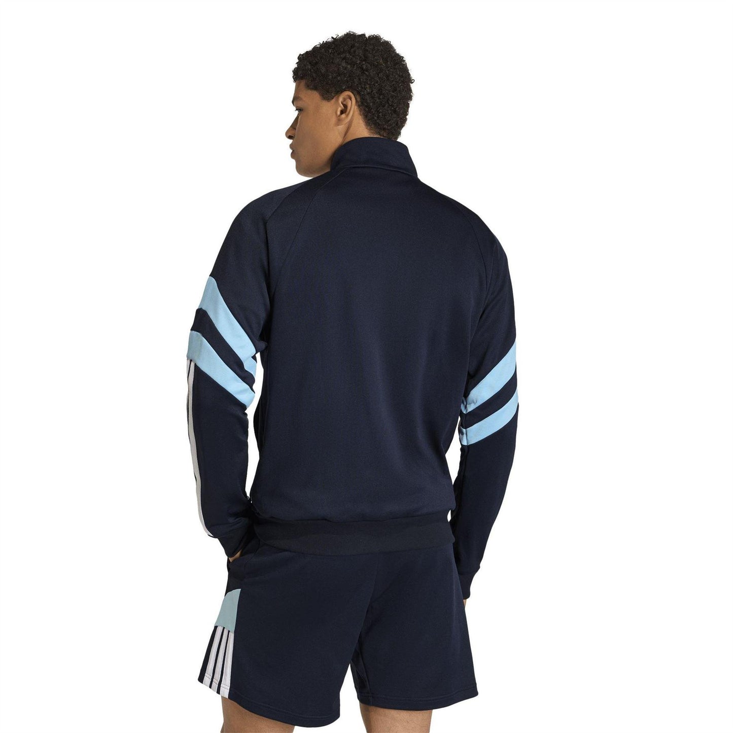 Blue - Back - Adidas Mens HOT Tracksuit Top